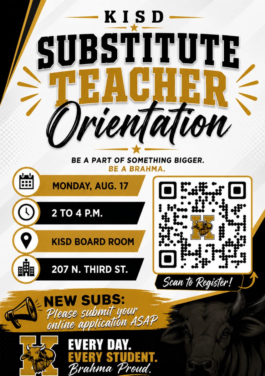 Substitute Orientation Aug. 17 Flyer
